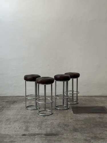 Mid century chrome and - chrome, leather